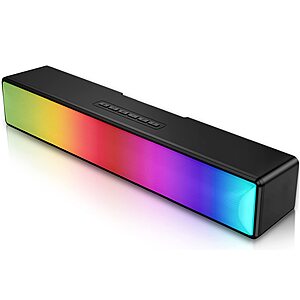 AFK Computer Sound Bar Speaker with RGB Lights $14.99 + Free Shipping w/ Prime or on $35+