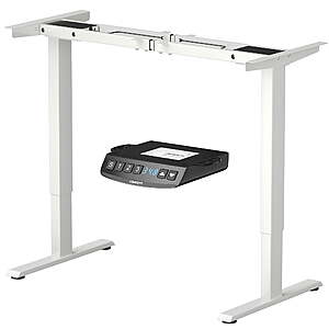 Costway Electric Adjustable Standing up Desk Frame Dual Motor w/ Controller (White) $70 + Free Shipping