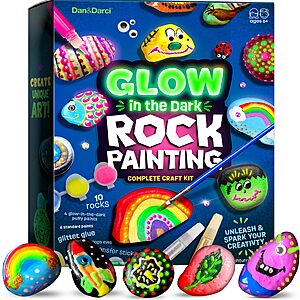 Dan&Darci Kids Glow in The Dark Rock Painting Kit .50