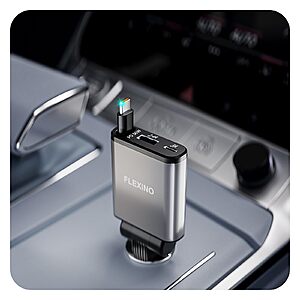 Flexino 36W PD Retractable USB-C Car Charger w/ 15W USB-C & 12W USB-A Ports $7.79 + Free Shipping w/ Prime or on $35