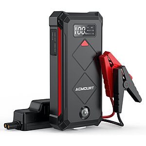 Acmount 5000A 12V Car Jump Starter w/ 20000mAh Power Bank $30.99 + Free Shipping