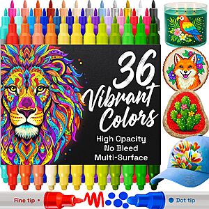 36-Pack ARTISTRO Acrylic Paint Markers $9.98 + Free Shipping w/ Prime or on $35+