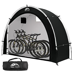 2-3 Bike Happy Travel Outdoor Bike Storage Shed Tent (Black) $28.90 + Free Shipping w/ Prime or on $35