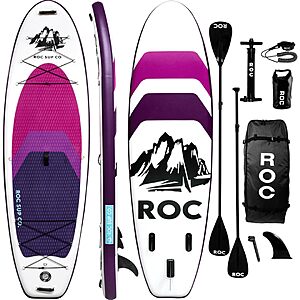 10.6" Roc Inflatable Stand Up Paddle Board w/ Premium SUP Paddle Board Accessories (Violet) $179.99 + Free Shipping