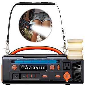 Aaoyun 296Wh 80000mAh Portable Power Station $55.90 + Free S&H