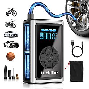 Lucklike 150 PSI Portable Air Compressor Tire Inflator $15 