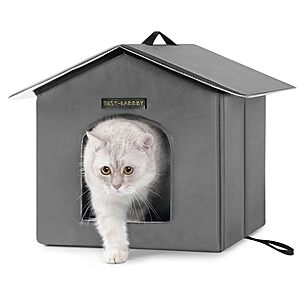 Rest-Eazzzy Weatherproof Insulated Outdoor Cat House (Various) from $12.45 