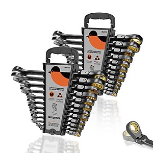 24-Piece Suzume 72 Teeth Metric & SAE Flex Head Ratcheting Wrench Set $58.73 + Free Shipping