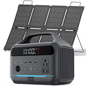 DARAN 288Wh 600W LiFePO4 Power Station w/ 80W Solar Panel $187.50 + Free S&H