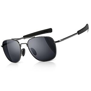 SUNGAIT Men's Military Style Polarized Aviator Sunglasses (Various) from $6.96 + Free Shipping w/ Prime or on $35+