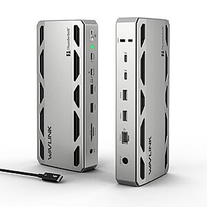 12-in-1 WAVLINK Intel Certified Thunderbolt 5 Docking Station w/ 140W PD, 2.5G Ethernet & More $195 + Free Shipping