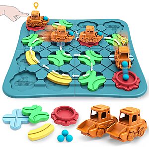 BONITOTO Kids Road Builder STEM Puzzle w/ Pullback Cars: 42-Pc $15, 32-Pc