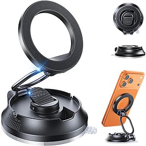 SUPERONE MagSafe Car Phone Mount w/ Strong Suction & 360° Adjustable Arm