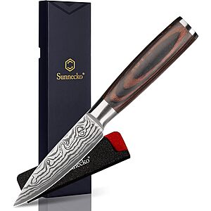 Sunnecko High Carbon Stainless Steel Knives: 3.5" Pairing or 6" Boning
