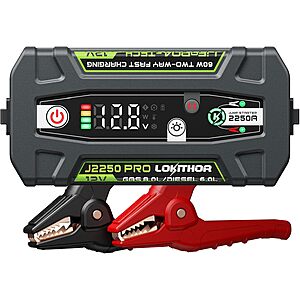 LOKITHOR J2250 PRO 2250A 12V LiFePO4 Jump Starter w/ ConnectMax $65 + Free S&H