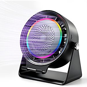 4-in-1 5000mAh Anyyuk Wireless Bluetooth Speaker w/ Phone Stand & Desk Fan