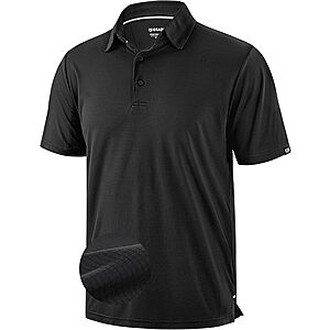 G Gradual Men's Grid Lightweight Dry Fit Golf Polo Shirt (Various)
