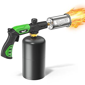 KOACKL Adjustable Flame Propane Torch (Black)
