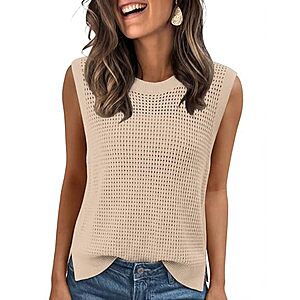 Totatuit Women's Crochet Knit Sweater Vest (Various)