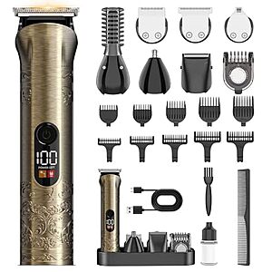 Solati Beard Trimmer & Hair Clipper Grooming Kit (Gold) $20 + Free S/H