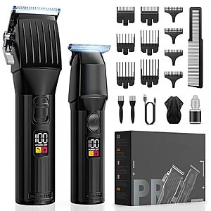 Solati Cordless Hair Clipper & Beard Trimmer Kit w/ LED Display