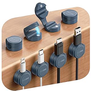 Prime Members: 8-Pk FLYLEAD Magnetic Silicone Cord Organizer Clips $4.50 + Free S&H