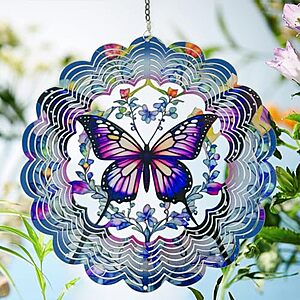 Prime Members: 12" Eandisom 3D Hanging Butterfly Outdoor Wind Spinner $8.75 + Free S&H