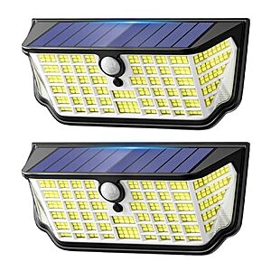 Prime Members: 2-Pk TuyLuxe 4500LM Solar Motion Sensor Flood Lights $15 + Free S&H