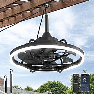 Fanbulous 20" Caged Outdoor Ceiling Fan w/ Light & Remote $79.40 + Free S&H