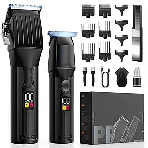 Solati Cordless Hair Clipper & Beard Trimmer Kit w/ LED Display