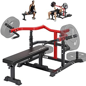 YOLEO 2-in-1 Chest Press Machine & Adjustable Weight Bench (1100 LBS) $144 + Free S&H