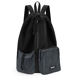 18.9" WANDF Mesh Beach Backpack w/ Wet Pocket