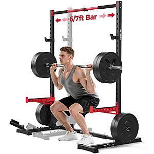 FLYBIRD SR1 Adjustable Squat Rack w/ Pull-Up Bar & Safety Arms (950-Lb Capacity) $136.75 + Free S&H