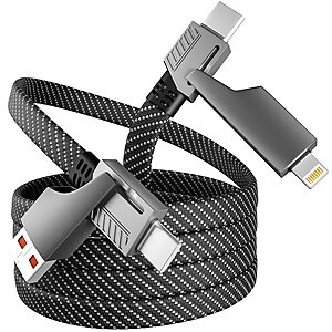 Prime Members: MPATIBY 4-in-1 65W USB-C Fast Charging Cable w/ E-Mark Chip $7.70 + Free S&H