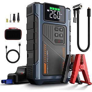 Geeneu 4500A Car Jump Starter w/ 150 PSI Air Compressor $36 + Free S/H