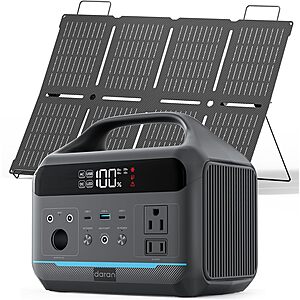 DARAN 288Wh 600W LiFePO4 Power Station w/ 80W Solar Panel $187 + Free S&H
