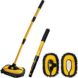 YeewayVeh Microfiber Chenille Car Wash Brush w/ Extension Pole