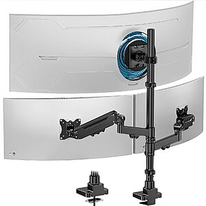 PUTORSEN Triple Monitor Mount w/ Gas Spring Arms up to 49" (Black) $74 + Free S&H