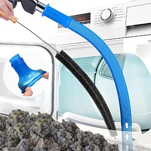 2-Pc PetOde Dryer Vent Cleaner Kit w/ Lint Brush & Vacuum Hose Attachment