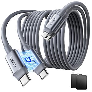 2-Pk 5' LISEN 240W Magnetic USB-C Cables
