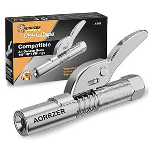 AORRZER 12000 PSI 6-Jaw Lock-On Grease Gun Coupler (1/8" NPT)