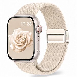 Evie Bank Braided Nylon Sport Band for Apple Watch w/ Magnetic Clasp (Various)