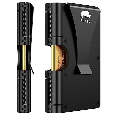 Furid Men's Slim Metal RFID Wallet (Black, Green or Pink ) $4.99 + Free Shipping w/ Prime or on $35+