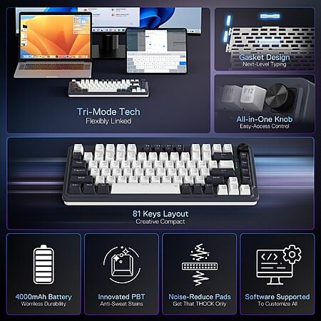 Redragon K673 PRO 75% Wireless Gasket RGB Gaming Keyboard $39.99 + Free Shipping