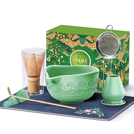 8-Piece COOIRE Ceramic Matcha Set w/ Matcha Bowl, Matcha Whisk and Holder $16.99 + Free Shipping w/ Prime or on $35+