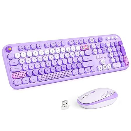 MOFII Full Size Wireless Keyboard and Mouse Combo (Purple Colorful) $17.60 + Free Shipping w/ Prime or on $35+