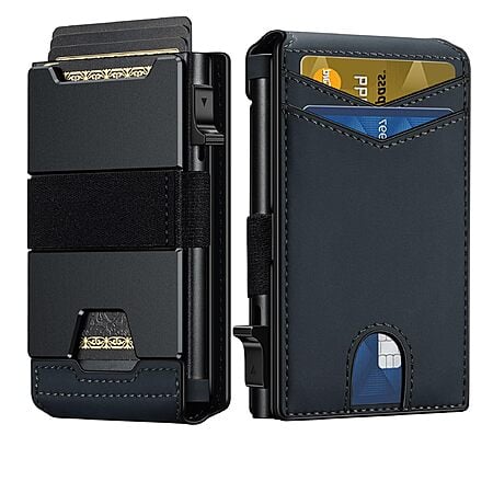 furid Slim Smart Wallet w/ Pop Up Card Holder & Cash Belt (Black) $6.98 + Free Shipping w/ Prime or on $35+