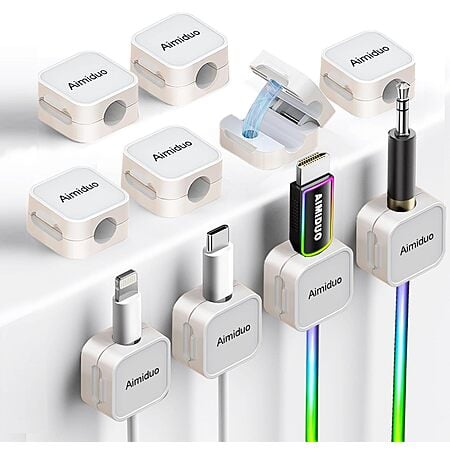 10-Pack Aimiduo Adhesive Magnetic Cable Clips (White) $4.95 + Free Shipping w/ Prime or on $35+