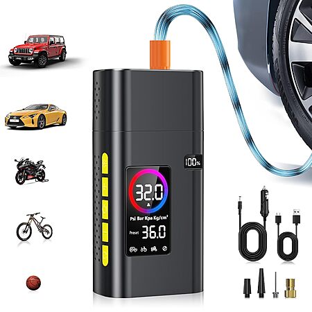 Prime: AIPOWAY 180PSI Cordless Portable Tire Inflator w/ 6000mAh Power Bank