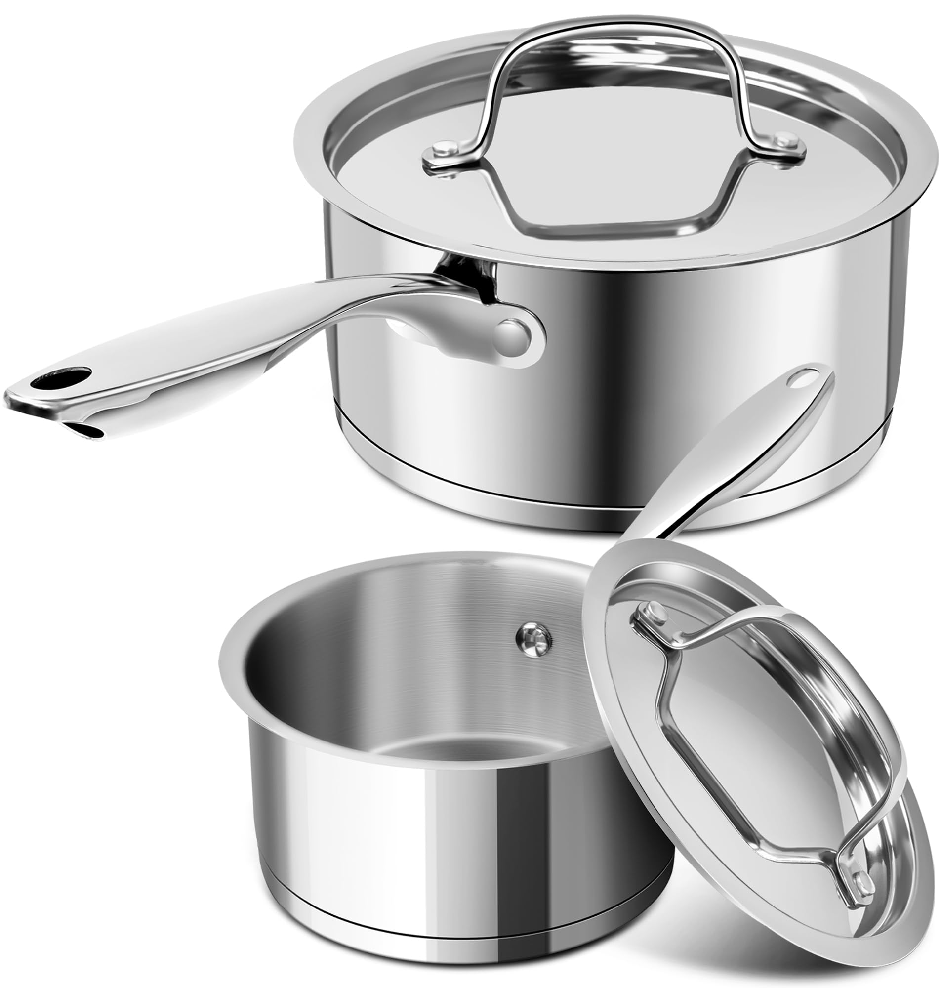 Stackbear 1.5 Quart Tri-Ply Stainless Steel Saucepan – Non-Toxic & All Stovetops